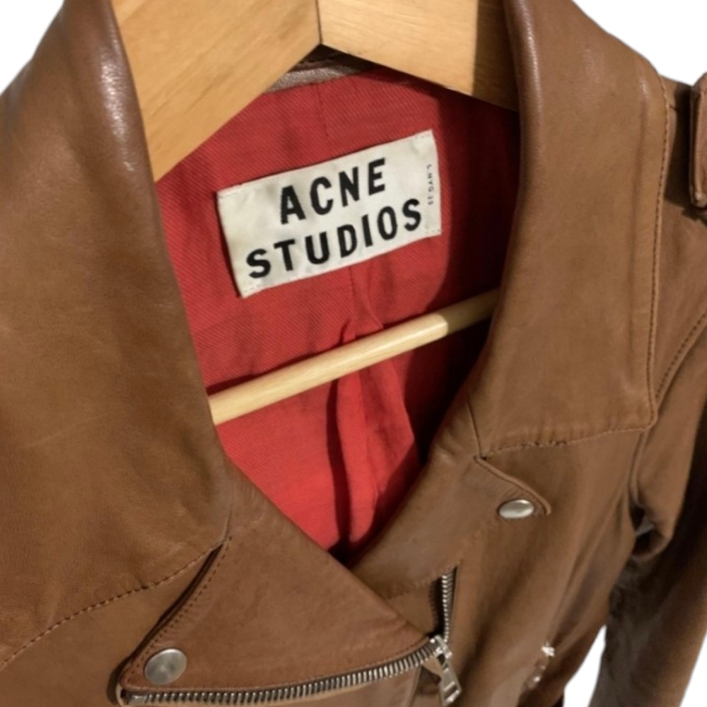 Acne Studios Leather Jacket in Camel Cognac Brown - DE 36 / US 4 - Picture 2 of 4